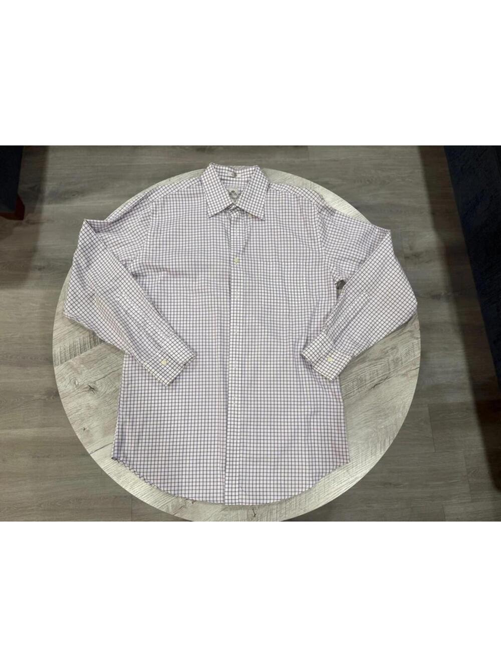 Peter Millar Purple Check Button Down Shirt Luxury Preppy Golf Medium
